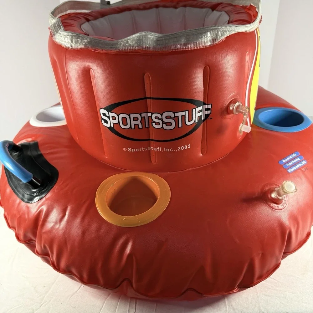 Sportstuff Floating Cooler 16 Quart Inflatable Drink Holder Pool Lake No Lid